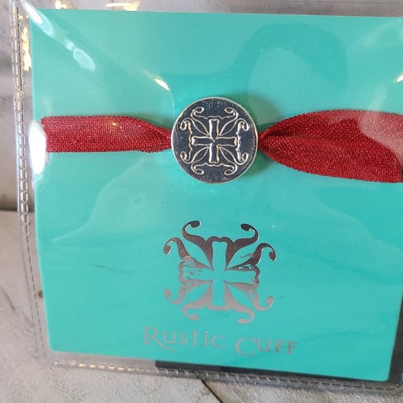 Christmas Bracelet and Ornament Earrings Blingy Sparkles Pierced Rustic Cuff - Picture 3 of 6